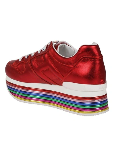 Shop Hogan H222 Maxi Platform Sneakers In Red