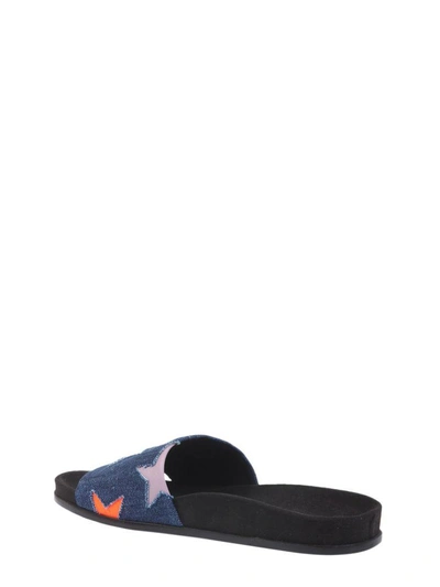 Shop Stella Mccartney Star Slides In Blu