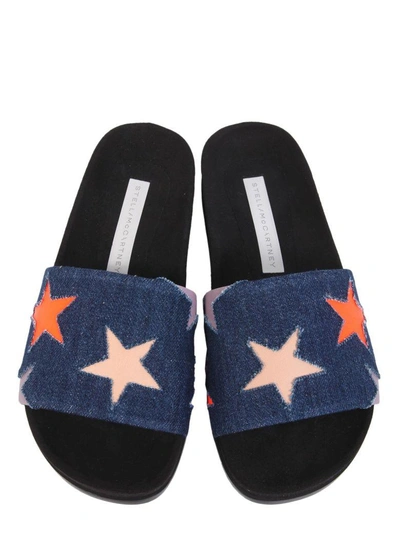 Shop Stella Mccartney Star Slides In Blu