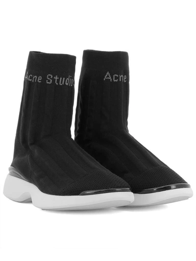 Shop Acne Studios Black Fabric Sneakers