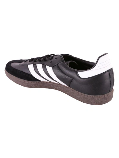 Shop Adidas Originals Samba Leather Sneakers In Black