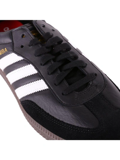 Shop Adidas Originals Samba Leather Sneakers In Black