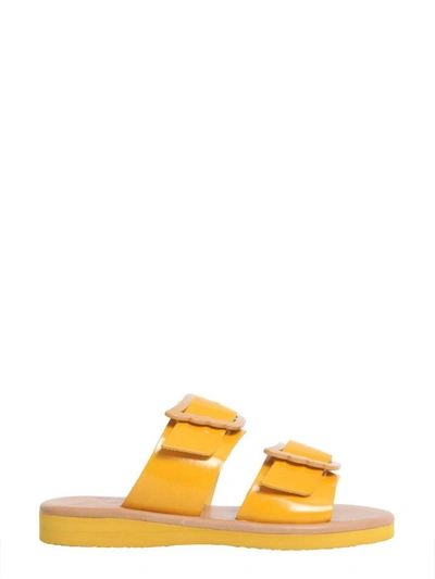 Shop Ancient Greek Sandals Iaso Sandals In Giallo