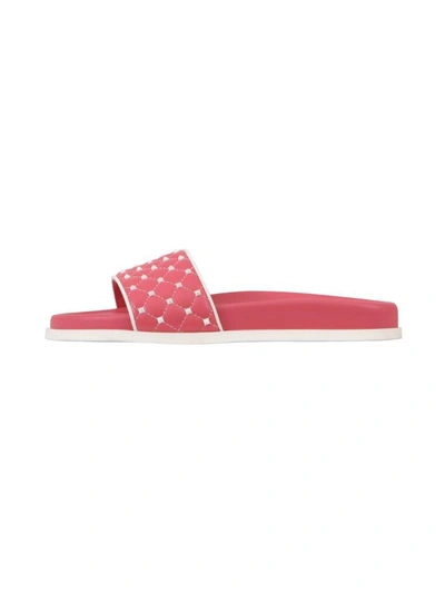 Shop Valentino Free Rockstud Slides In Pink