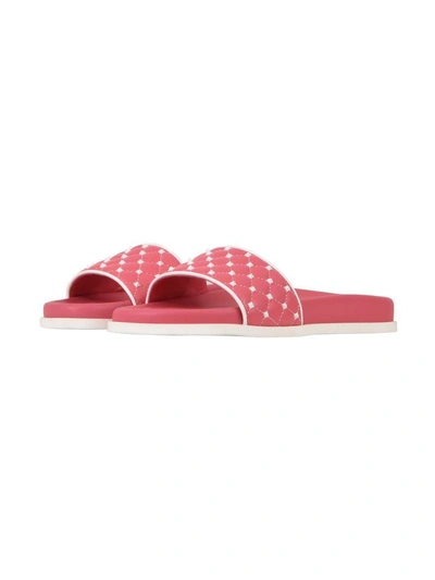 Shop Valentino Free Rockstud Slides In Pink