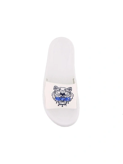 Shop Kenzo Slide Sandals In White