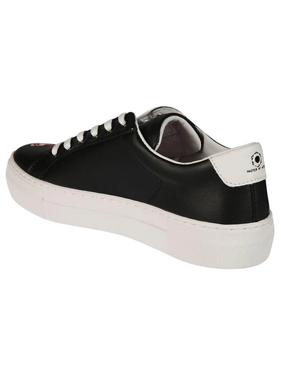 Shop Moa Master Of Arts Embroidered Flamingo Sneakers In Black