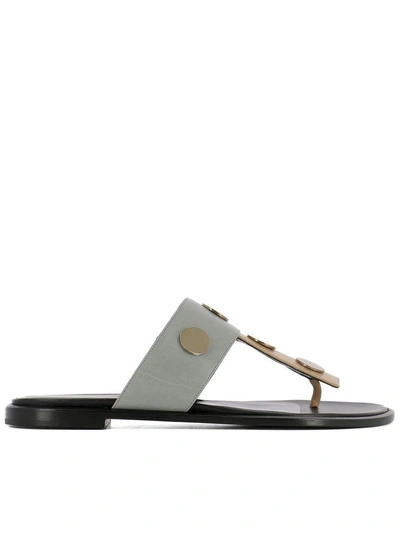 Shop Pierre Hardy Grey Leather Sandals
