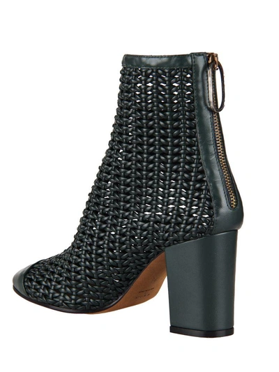 Shop Golden Goose Woven Boots In Agreen Cage