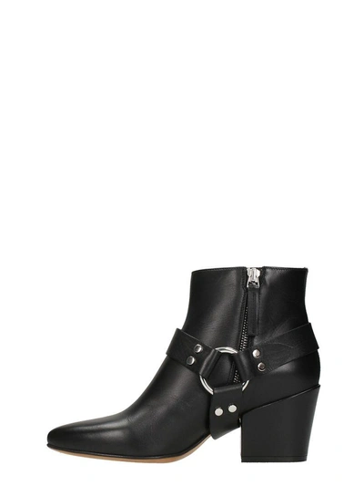 Shop Buttero Black Shiny Leather Ankle Boot