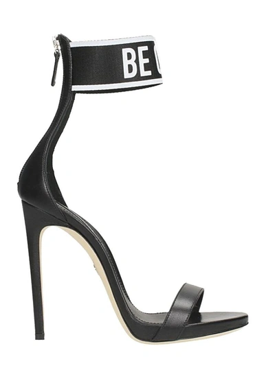 Shop Dsquared2 Be Cool Sandals In Black Leather
