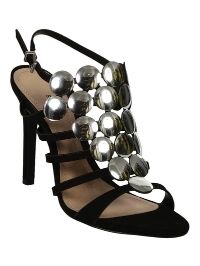 Shop Schutz Ankle Strap High Heel Sandals In Black-silver