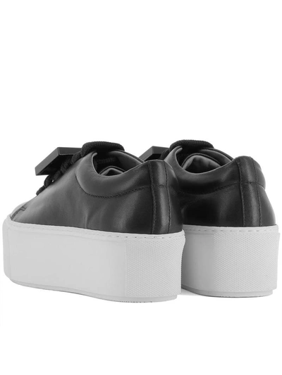 Shop Acne Studios Black Leather Drihanna Sneakers