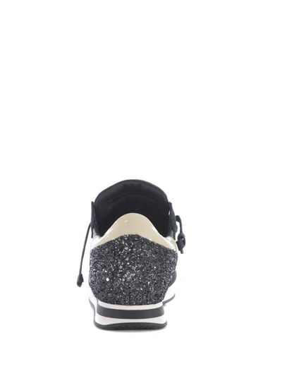 Shop Philippe Model Sequin Embellished Sneakers In Nero