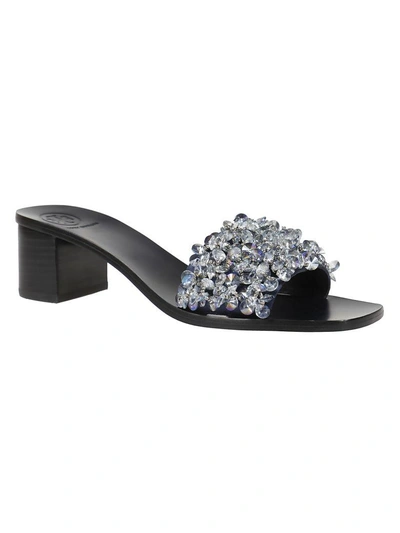Shop Tory Burch Crystal Embellished Sandals In Blu