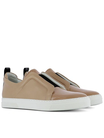 Shop Pierre Hardy Pink Leather Slip-on