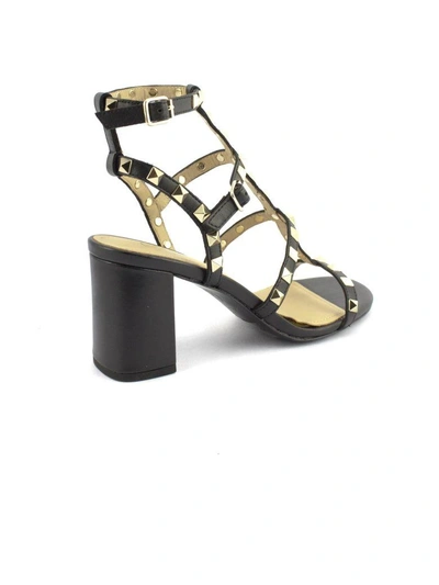 Ash Sublime Sandals In Black Leather With Studs In Nero ModeSens