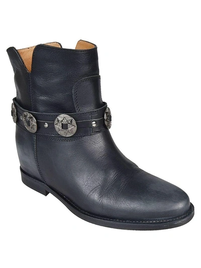 Shop Via Roma 15 Studded Ankle Boots In Black