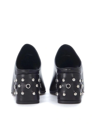 Shop Rebecca Minkoff Selene Black Leather Sandal With Studs In Nero