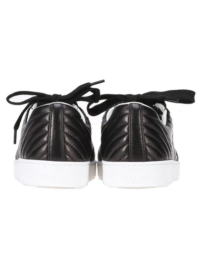 Shop Prada Sneaker Matellasse In Black/white