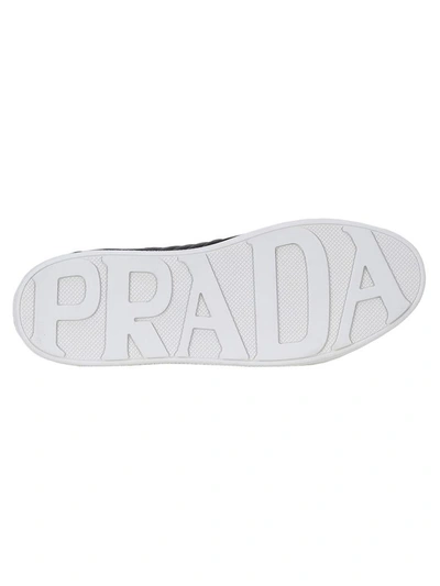 Shop Prada Sneaker Matellasse In Black/white