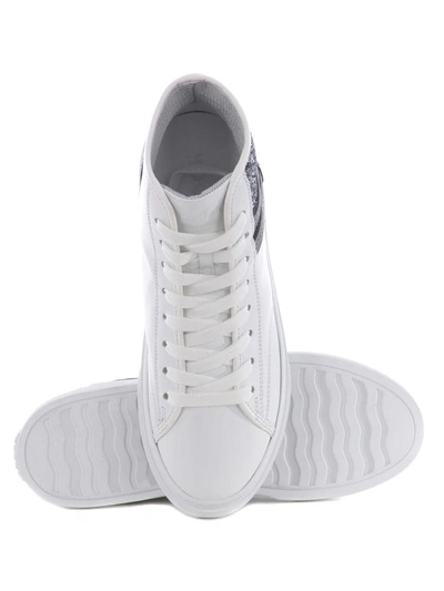 Shop Hogan Glitter Hi-top Sneakers In Bianco-argento