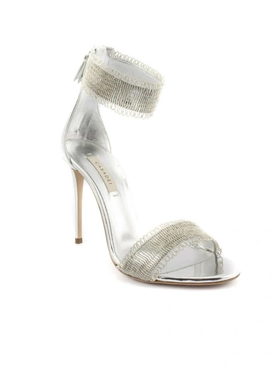 Shop Casadei Silver-tone High-heel Sandals In Argento