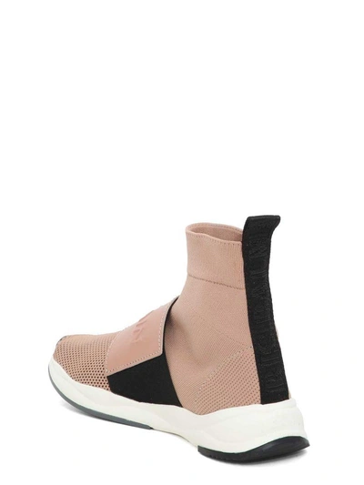 Shop Balmain Socks Sneaker In Rosa-nero