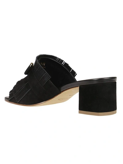 Shop Tod's Double T Fringed Mules