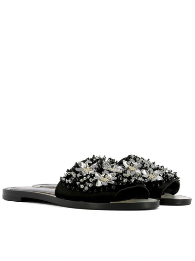 Shop Lanvin Black Fabric Sandals