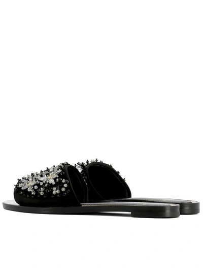 Shop Lanvin Black Fabric Sandals