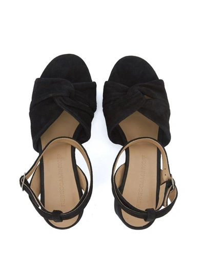 Shop Rebecca Minkoff Romy Black Suede Sandal In Nero