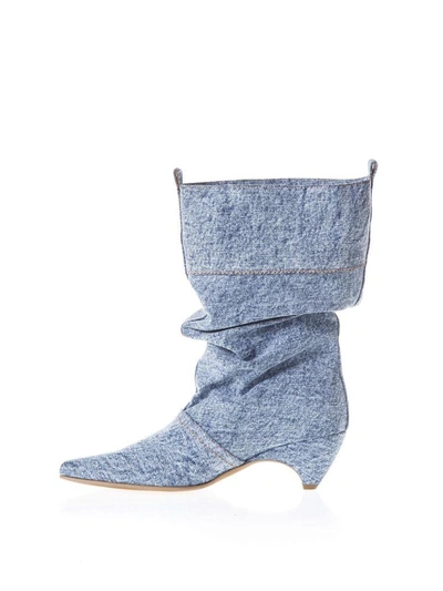 Shop Stella Mccartney Blu Ankle Boots In Denim