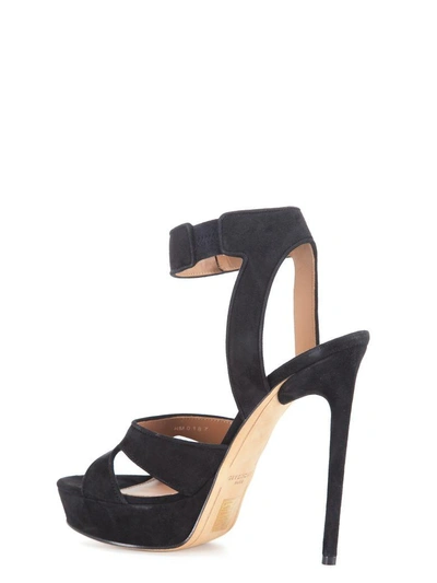 Shop Givenchy Shark Lock Platform Sandals In 001