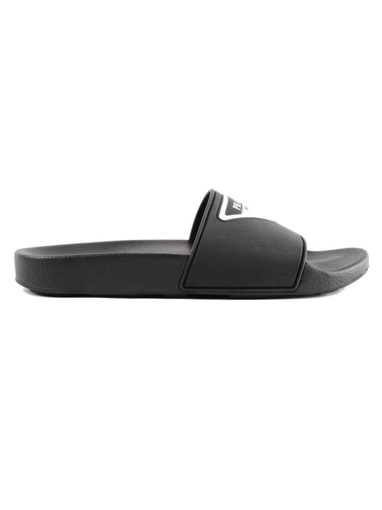 demi logo tape slide sandal