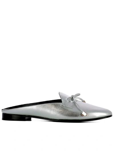 Shop Pierre Hardy Silver Leather Loafers