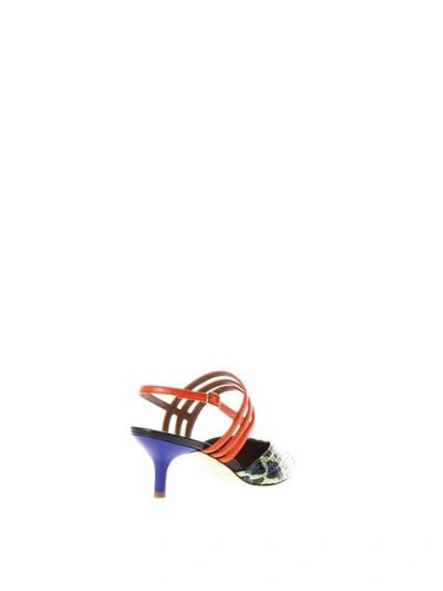 Shop Malone Souliers Liza 1 Multicolor Sandals In Leather