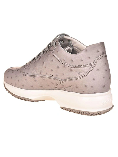 Shop Hogan Interactive H Strass Sneakers In Grey