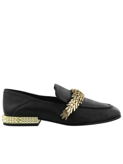 Shop Ash Edgy Loafers In Black