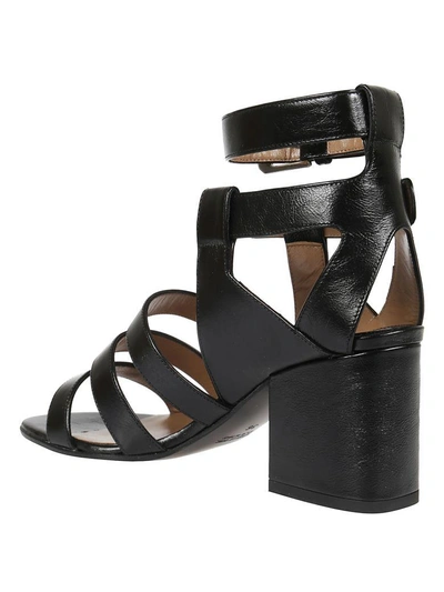 Shop Laurence Dacade Shiny Crumpled Sandals In Black