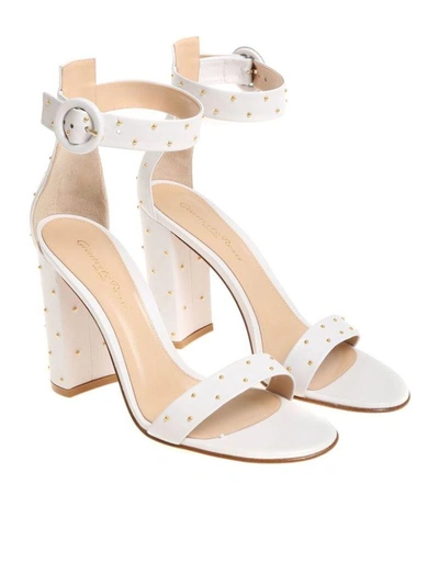 Shop Gianvito Rossi Adler Studded Sandals In White