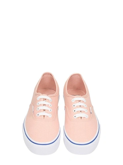 Shop Vans Authentic Platform Pink Canvas Sneakers In Rose-pink