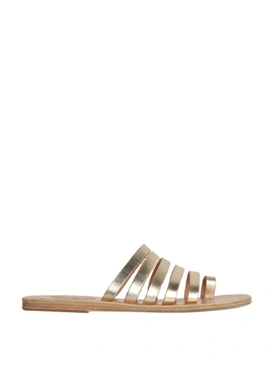 Shop Ancient Greek Sandals Niki Leather Sandals In Oro