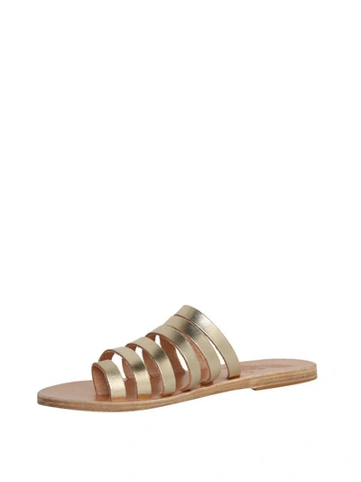 Shop Ancient Greek Sandals Niki Leather Sandals In Oro