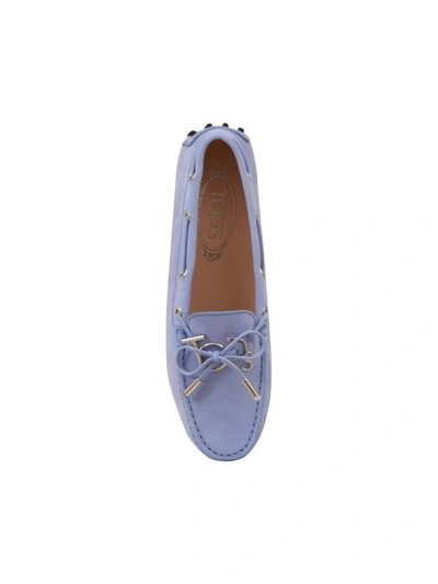 Shop Tod's Gommino Loafers Lilac