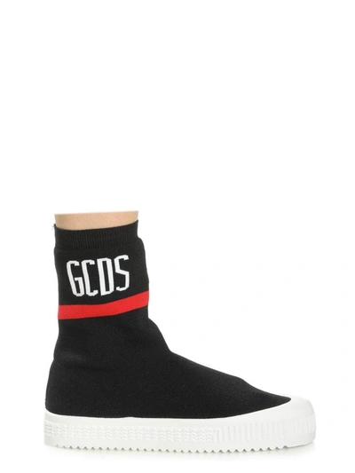 Shop Gcds Ss18w011000 Logo Sneakers02 In Nero