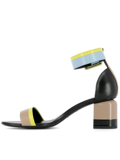 Shop Pierre Hardy Multicolor Leather Sandals