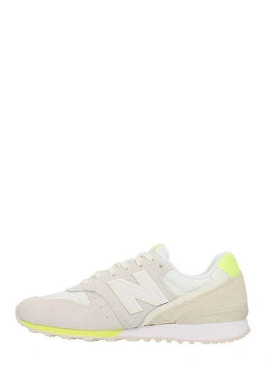 Shop New Balance 996 Beige Suede Sneakers In White