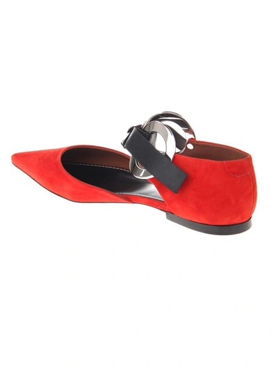 Shop Proenza Schouler Grommet Dorsay Ballerinas In Tulipano