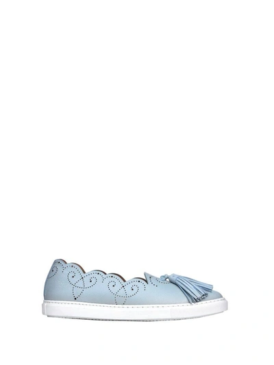 Shop Fratelli Rossetti One Fratelli Rossetti Light Blue Ballerinas In Celeste